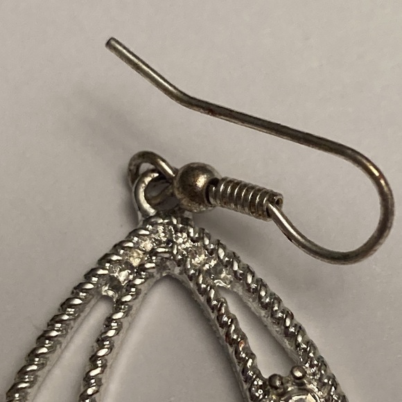 Silver Tone Paint Palette Earrings - Picture 9 of 13